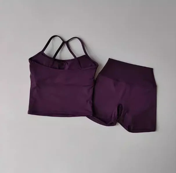 Sofie Set — Compression top + high-waist shorts