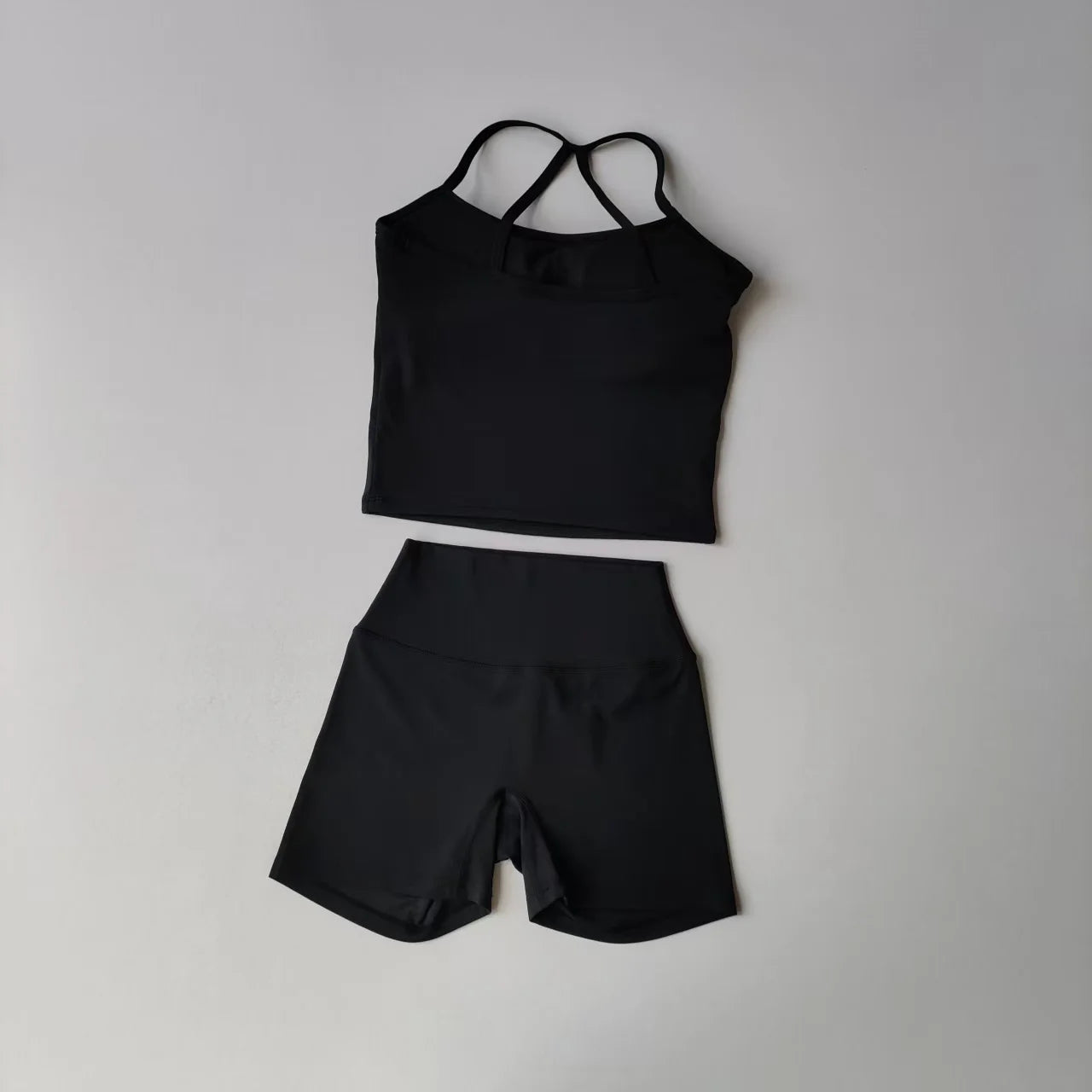 Sofie Set — Compression top + high-waist shorts