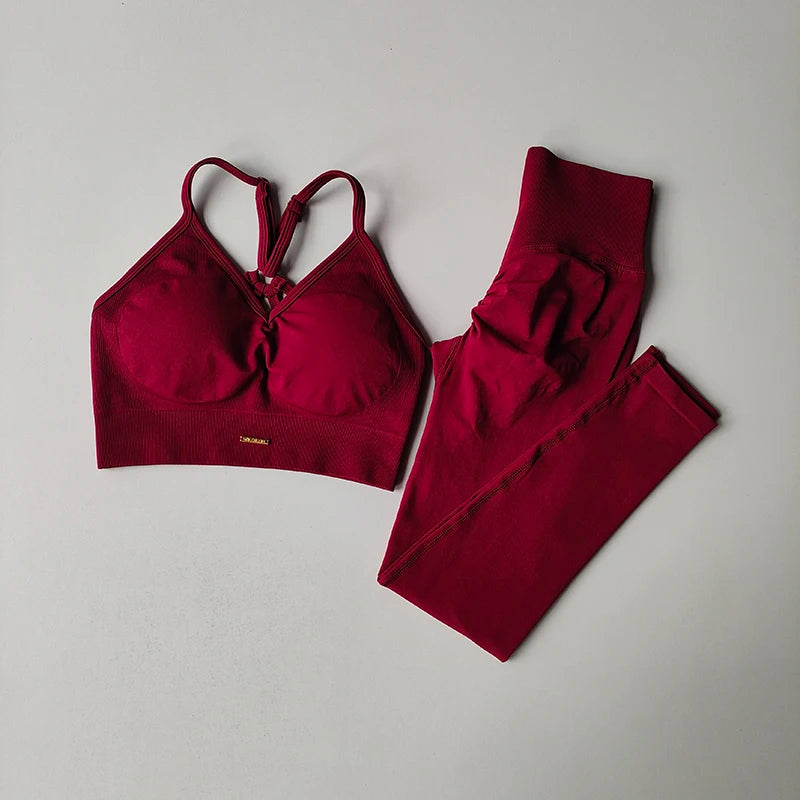 Sarah Set — V-neck top + high-waist legging