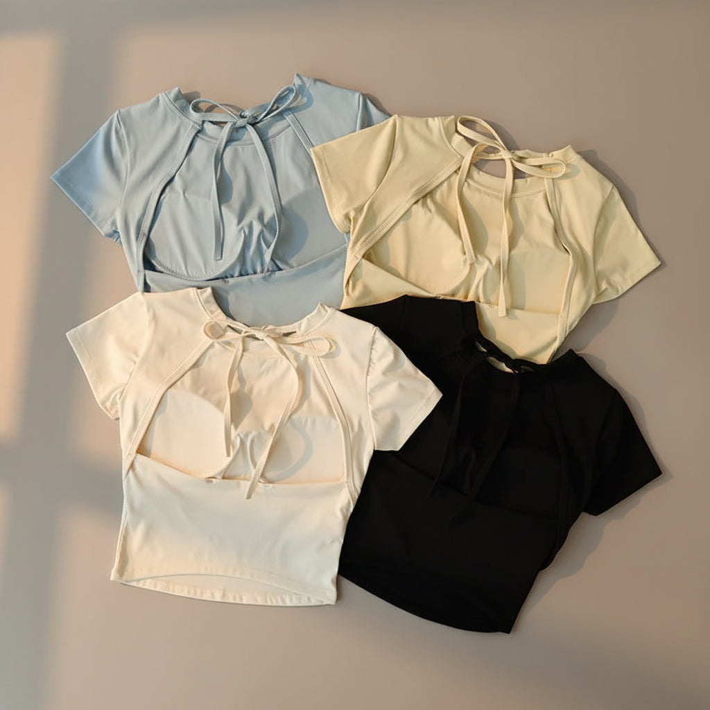 Isla - Tie-Back Layered Tee
