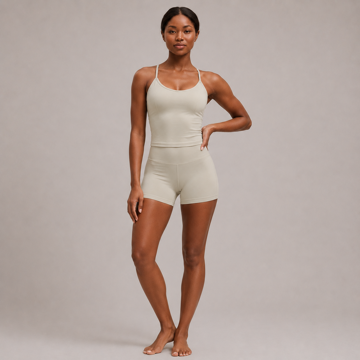 Sofie Set — Compression top + high-waist shorts