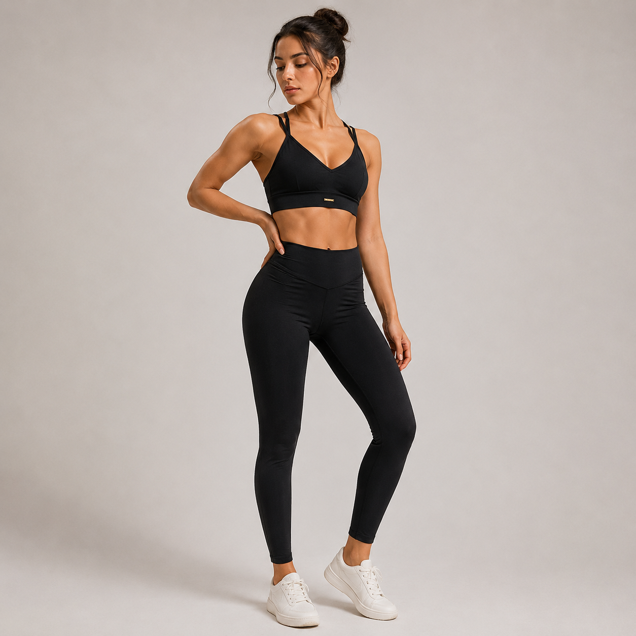 Sarah Set — V-neck top + high-waist legging