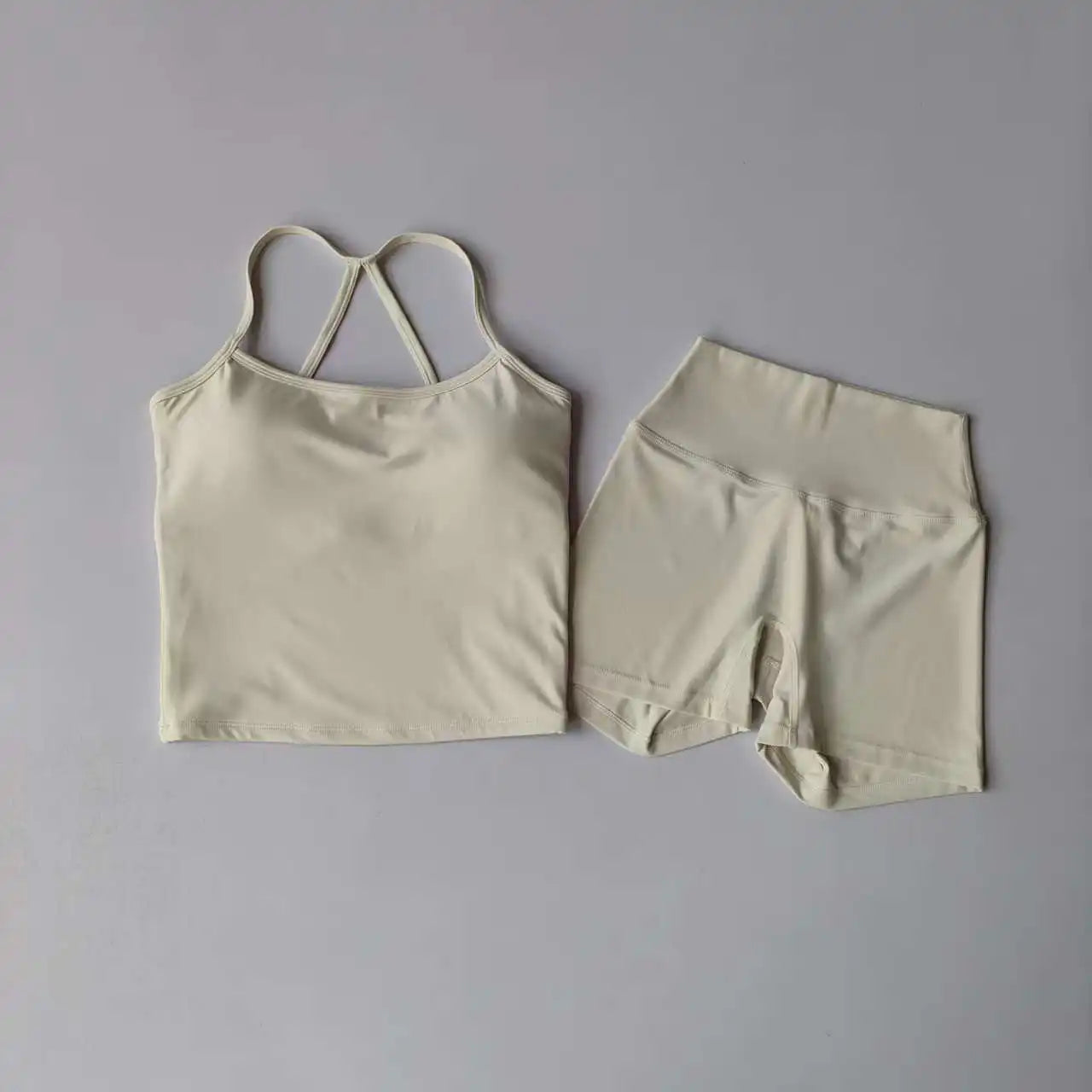 Sofie Set — Compression top + high-waist shorts