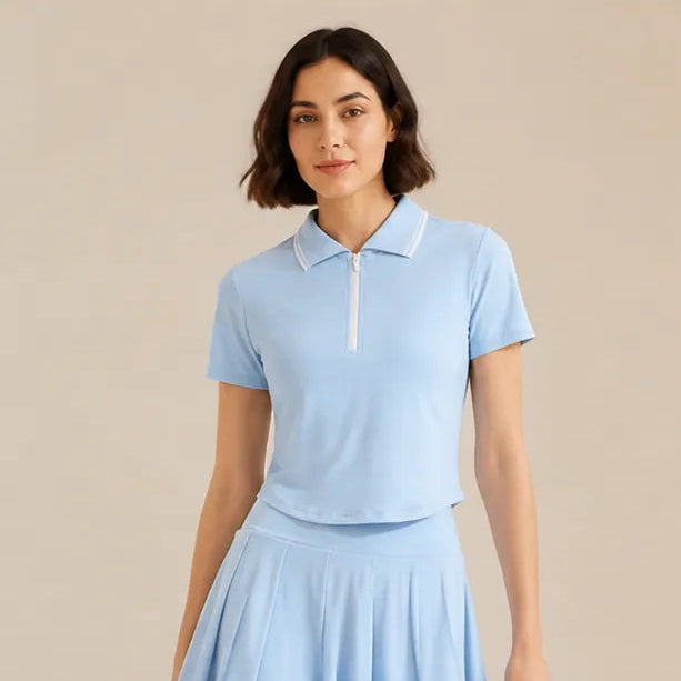 Althea - Zip Polo Top